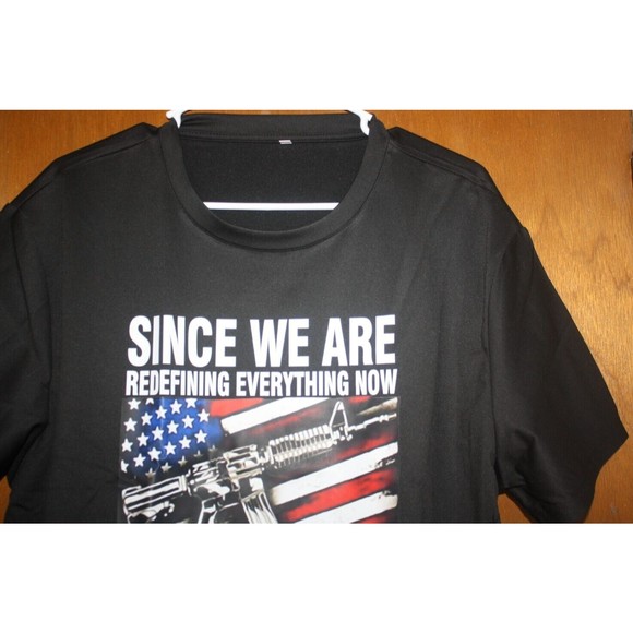 Men's T- Shirt Graphic Sarcastic Funny Patriotic Black Sz XL NIP - Picture 3 of 7